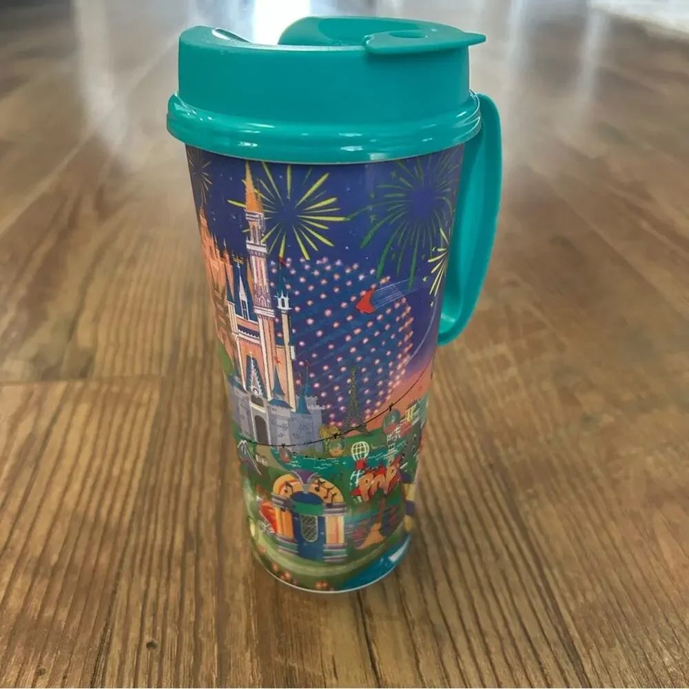 Walt Disney World Resort Reusable Mug Insulated Teal Color
